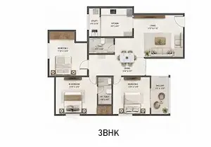 3 BHK at Sunteck Belvedere Park in Mira Road